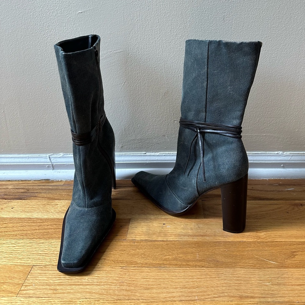 Dolce Vita Western Square Toe Denim Boot